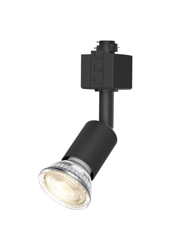 Foco de carril monofásico negro orientable EasyLink TOBIA, GU10 (no incl.)