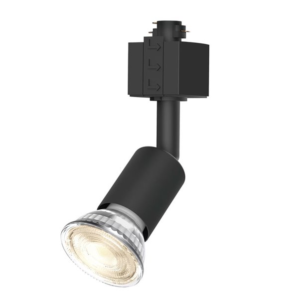 Spot sur rail monophasé EasyLink TOBIA, noir, orientable, GU10 (non incl.)