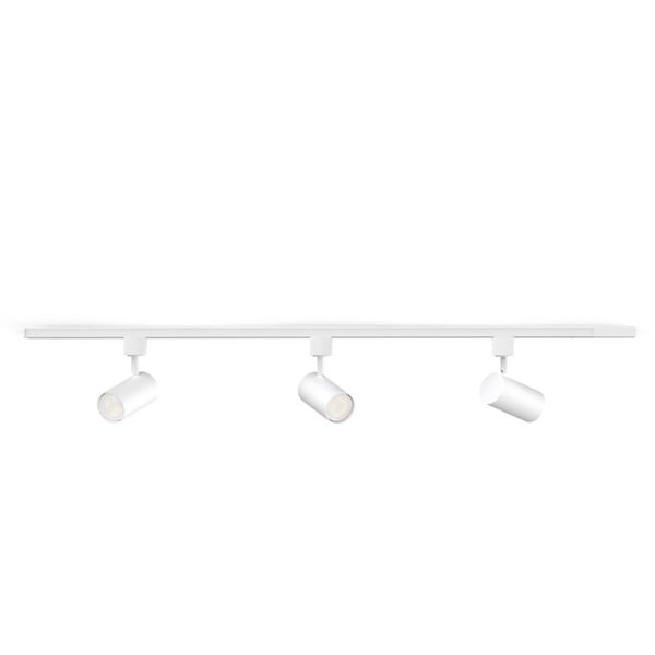 Luces de carril con 3 focos redondos EasyLink ZILO, blanco GU10 (no incl.), orientable, kit de inicio