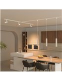 Luces de carril con 3 focos redondos EasyLink ZILO, blanco GU10 (no incl.), orientable, kit de inicio