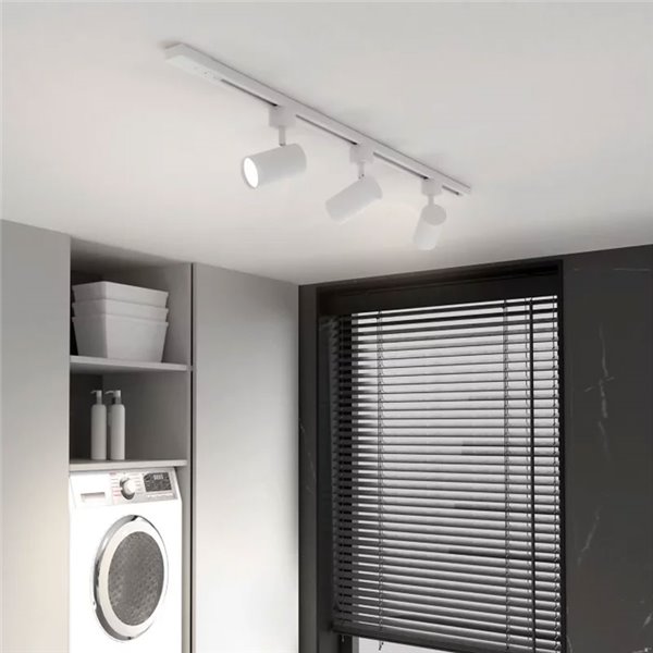 Luces de carril con 3 focos redondos EasyLink ZILO, blanco GU10 (no incl.), orientable, kit de inicio