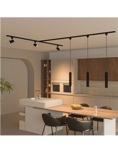 Lámpara colgante de carril monofásico negro EasyLink PAXIE, minimalista GU10 (no incl.), altura ajustable 2