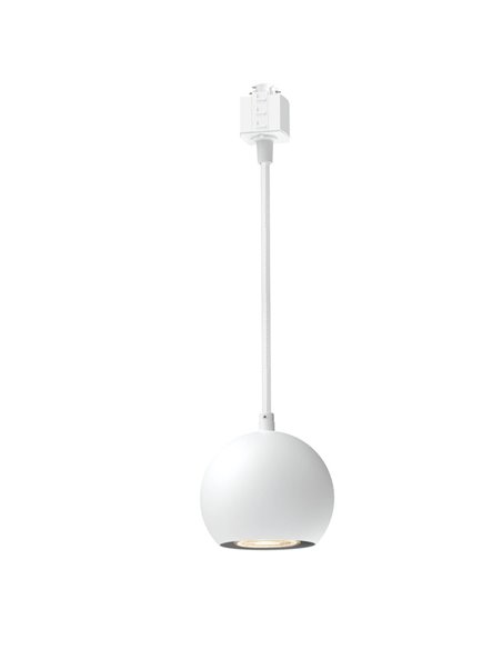 Luminária pendente EasyLink COLBY de alta tensão com esfera de rastreamento, branca, GU10 (não incl.), altura ajustável