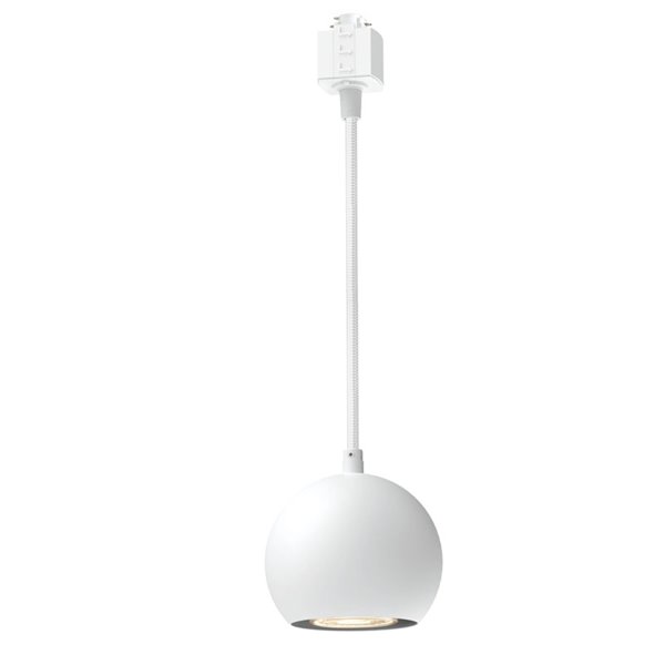 Lámpara colgante bola de carril de alta tensión EasyLink COLBY, blanco GU10 (no incl.), altura ajustable
