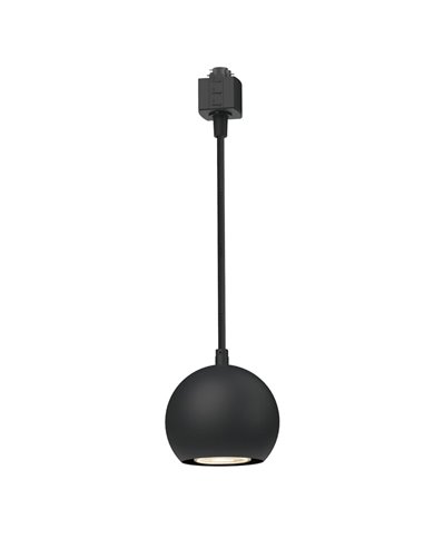 Lámpara colgante bola de carril de alta tensión negro EasyLink COLBY, GU10 (no incl.), altura ajustable
