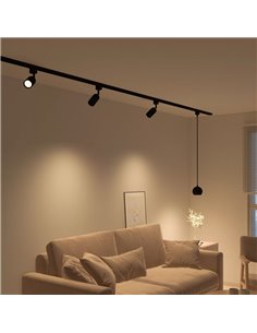 Lámpara colgante bola de carril de alta tensión negro EasyLink COLBY, GU10 (no incl.), altura ajustable 2