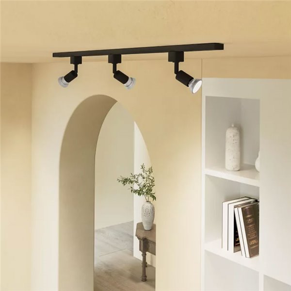 Foco de carril monofásico negro orientable EasyLink TOBIA, GU10 (no incl.)