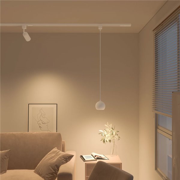 Trilho de extensão para trilhos monofásicos de alta tensão, 1m EasyLink branco