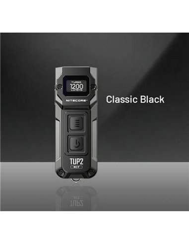 Linterna LED de mano recargable TUP2 Black 1200lm, 3 temperaturas de color, pantalla OLED, IP54