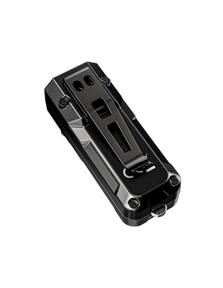 Lanterna LED portátil recarregável TUP2 preta de 1200lm, 3 temperaturas de cor, display OLED, IP54