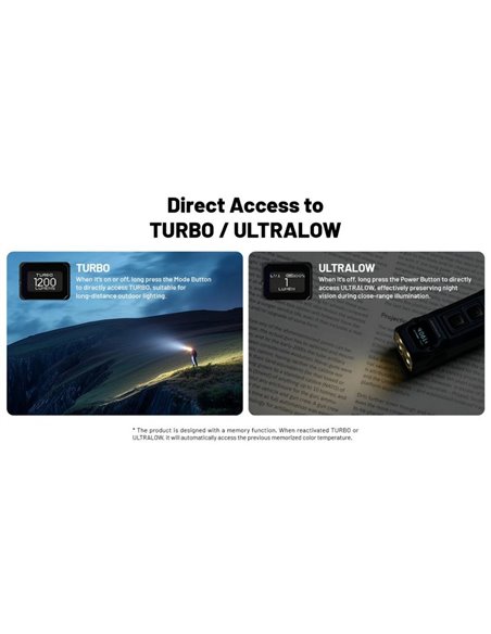Linterna LED TUP2 Blue 1200lm, recargable USB-C, 3 temperaturas de color, IP54