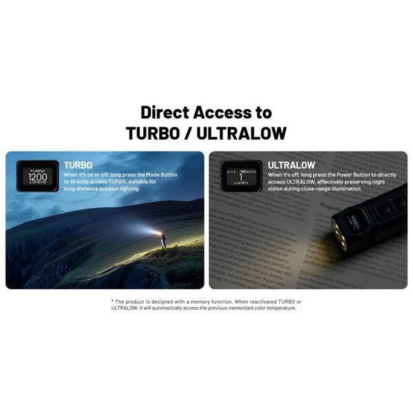 Linterna LED TUP2 Blue 1200lm, recargable USB-C, 3 temperaturas de color, IP54