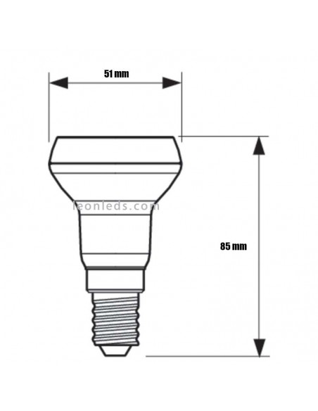 Ampoule LED Philips E14 R50 -5W- CorePro | Ampoule LED R50 E14 | Ampoule réflecteur LED R50 | Éclairage LeonLeds