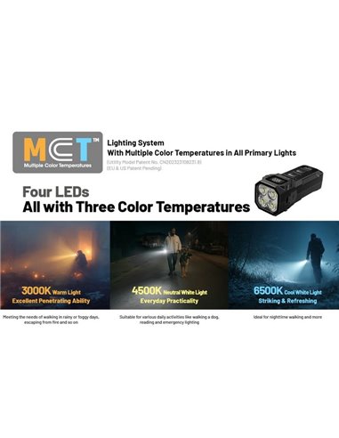 Linterna LED TUP2 Blue 1200lm, recargable USB-C, 3 temperaturas de color, IP54