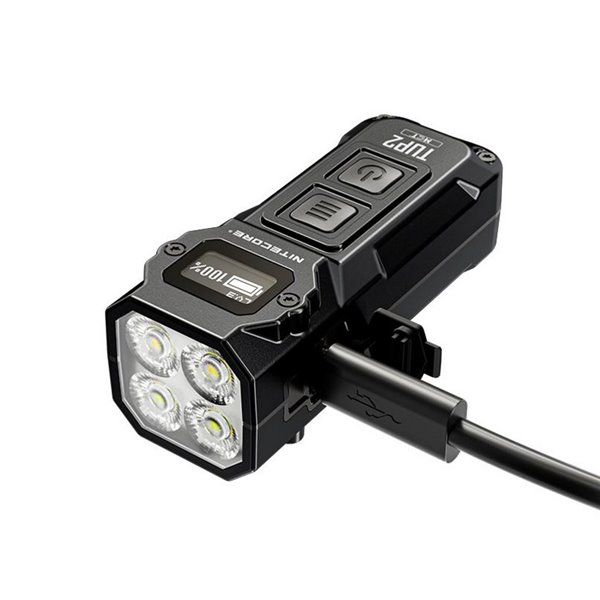 Lampe torche LED bleue TUP2 1200lm, rechargeable par USB-C, 3 températures de couleur, IP54