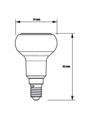 Bombilla LED Reflactora R50 E14 de Philips | Bombilla de LED Philips R50 | LeonLeds Iluminación