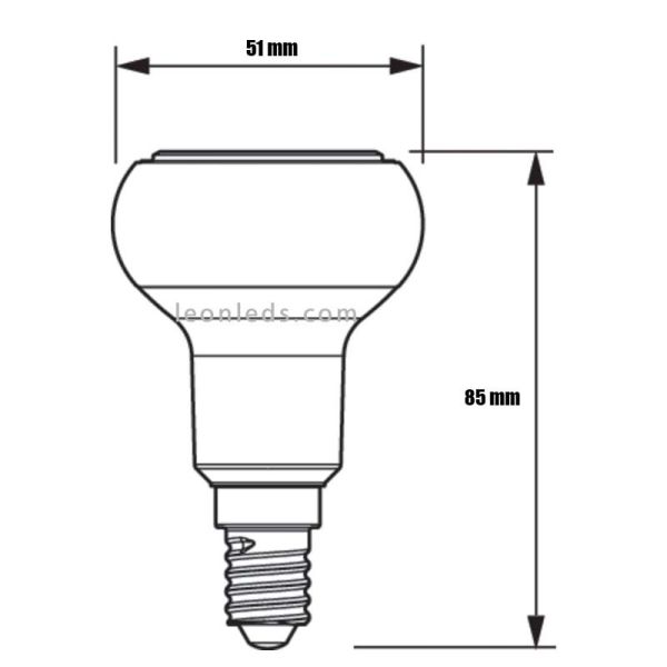 Bombilla LED Reflactora R50 E14 de Philips | Bombilla de LED Philips R50 | LeonLeds Iluminación
