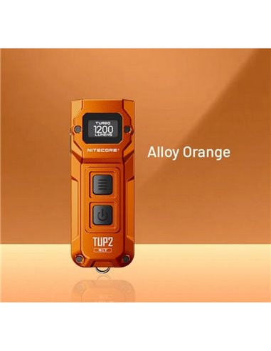 Linterna LED recargable TUP2 Orange 1200 lúmenes, batería 1300mAh, pantalla OLED, IP54