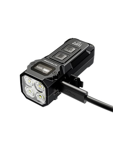 Linterna LED recargable TUP2 Orange 1200 lúmenes, batería 1300mAh, pantalla OLED, IP54