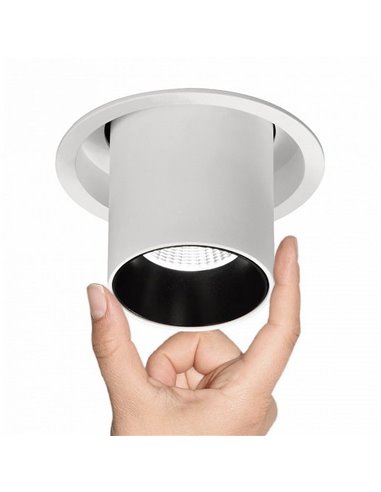 Spot LED encastrable 5W, GARDA MINI, style moderne, blanc, 36°, 2700K/3000K/4000K