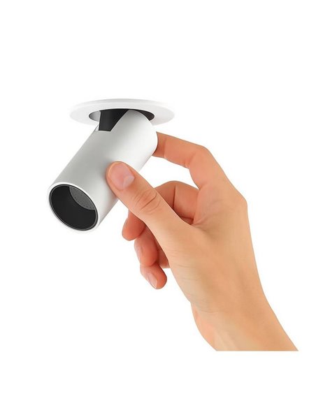 Foco orientable empotrable LED 5W GARDA MINI, estilo moderno blanco, 36º, 2700K/3000K/4000K