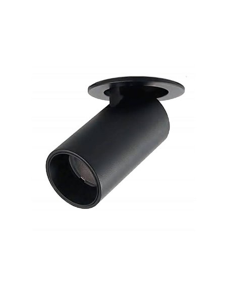 Spot LED encastrable 5W, moderne, 36°, noir, 2700K/3000K