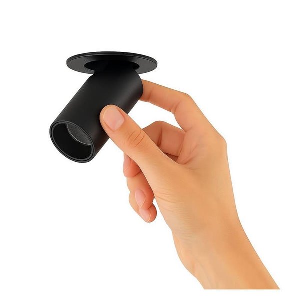 Foco orientable empotrable LED 5W GARDA MINI, moderno 36º, negro 2700K/3000K