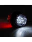 Luz de gálibo LED con brazo corto LD 2588 GRAPHITE DARK blanca y roja 12/24V IP68 A R1