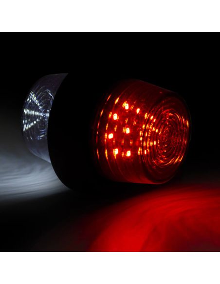 Luz de gálibo LED con brazo corto LD 2588 GRAPHITE DARK blanca y roja 12/24V IP68 A R1