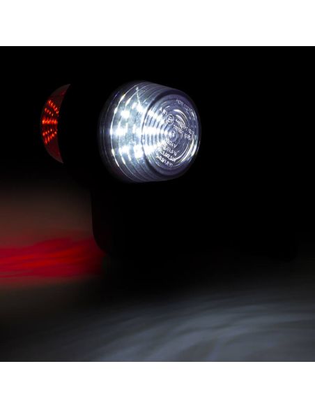 Luz de gálibo LED con brazo LD 2586 - 2587 GRAPHITE lentes Dark 12/24V con brazo largo Blanco Rojo R10 A R1