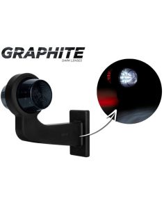 Luz de gálibo LED con brazo LD 2586 - 2587 GRAPHITE lentes Dark 12/24V con brazo largo Blanco Rojo R10 A R1