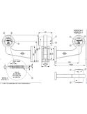Medidas Luz de gálibo LED con brazo LD 2586 - 2587 GRAPHITE lentes Dark 12/24V con brazo largo Blanco Rojo R10 A R1