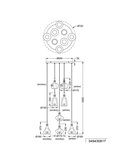 Lámpara de techo con plafón ALDEA 8 pantallas, vidrio ahumado, bombillas excl. 8x E14 max. 10W IP20