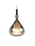 Lampara colgante ALDEA 1 pantalla cristal ahumado, excl. 1x E14 max. 10W IP20 Ámbar