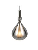 Lampara colgante ALDEA 1 pantalla cristal ahumado, excl. 1x E14 max. 10W IP20 Ámbar