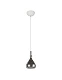 Lampara colgante ALDEA 1 pantalla cristal ahumado, excl. 1x E14 max. 10W IP20 Ámbar
