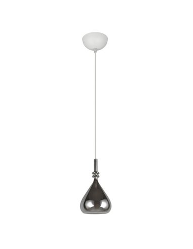 Lampara colgante ALDEA 1 pantalla cristal ahumado, excl. 1x E14 max. 10W IP20 Ámbar