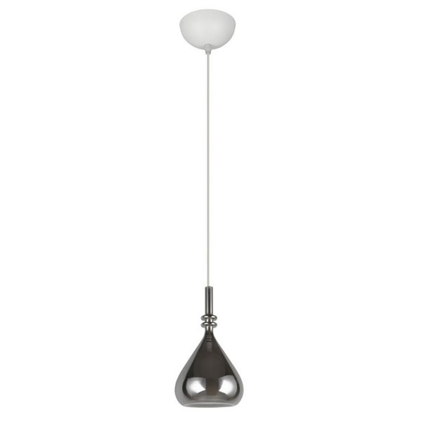 Lampara colgante ALDEA 1 pantalla cristal ahumado, excl. 1x E14 max. 10W IP20 Ámbar