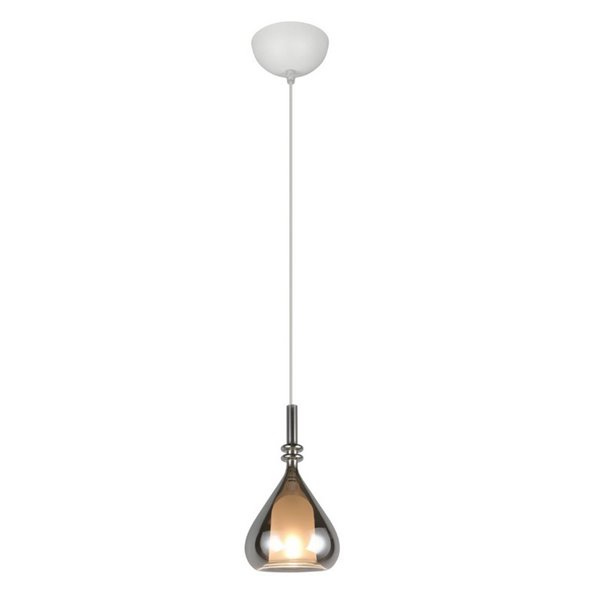 Lampara colgante ALDEA 1 pantalla cristal ahumado, excl. 1x E14 max. 10W IP20 Ámbar