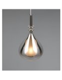 Lampara colgante ALDEA 1 pantalla cristal ahumado, excl. 1x E14 max. 10W IP20 Ámbar