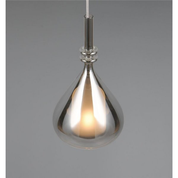 Lampara colgante ALDEA 1 pantalla cristal ahumado, excl. 1x E14 max. 10W IP20 Ámbar