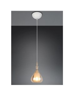 Lampara de techo ALDEA 1 pantalla cristal ahumado, excl. 1x E14 max. 10W IP20 Cromado 2