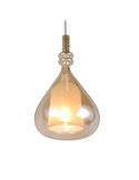 Lampara de techo ALDEA 1 pantalla cristal ahumado, excl. 1x E14 max. 10W IP20 Cromado
