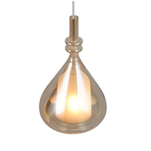 Lampara de techo ALDEA 1 pantalla cristal ahumado, excl. 1x E14 max. 10W IP20 Cromado