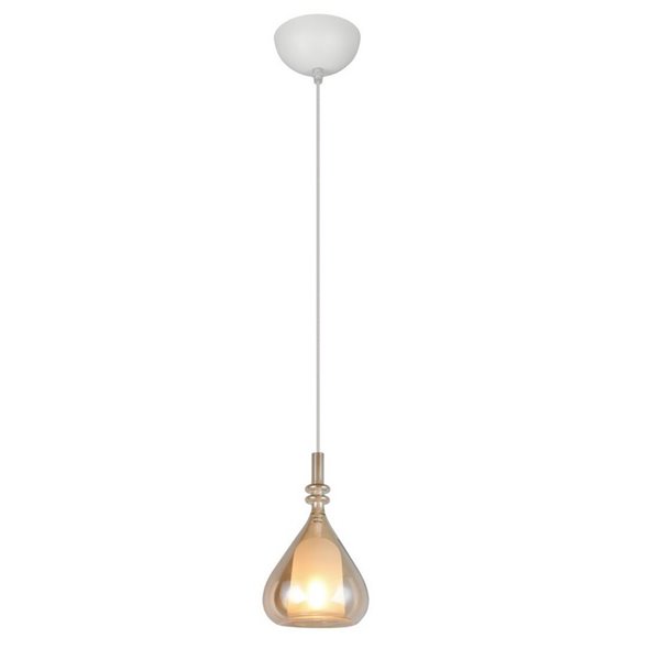 Lampara de techo ALDEA 1 pantalla cristal ahumado, excl. 1x E14 max. 10W IP20 Cromado
