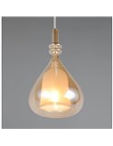 Lampara de techo ALDEA 1 pantalla cristal ahumado, excl. 1x E14 max. 10W IP20 Cromado