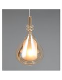 Lampara de techo ALDEA 1 pantalla cristal ahumado, excl. 1x E14 max. 10W IP20 Cromado