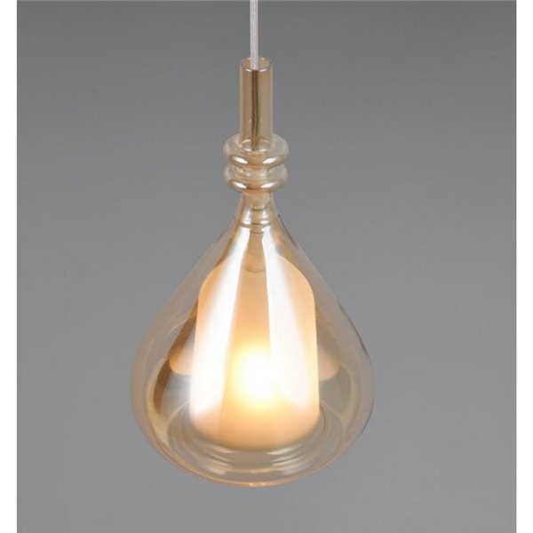 Lampara de techo ALDEA 1 pantalla cristal ahumado, excl. 1x E14 max. 10W IP20 Cromado