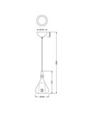 Lampara de techo ALDEA 1 pantalla cristal ahumado, excl. 1x E14 max. 10W IP20 Cromado