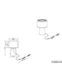 Lámpara de sobremesa vidrio ahumado, pantalla textil ROCKA bombilla excl. 1x E14 max. 10W IP20 Blanco